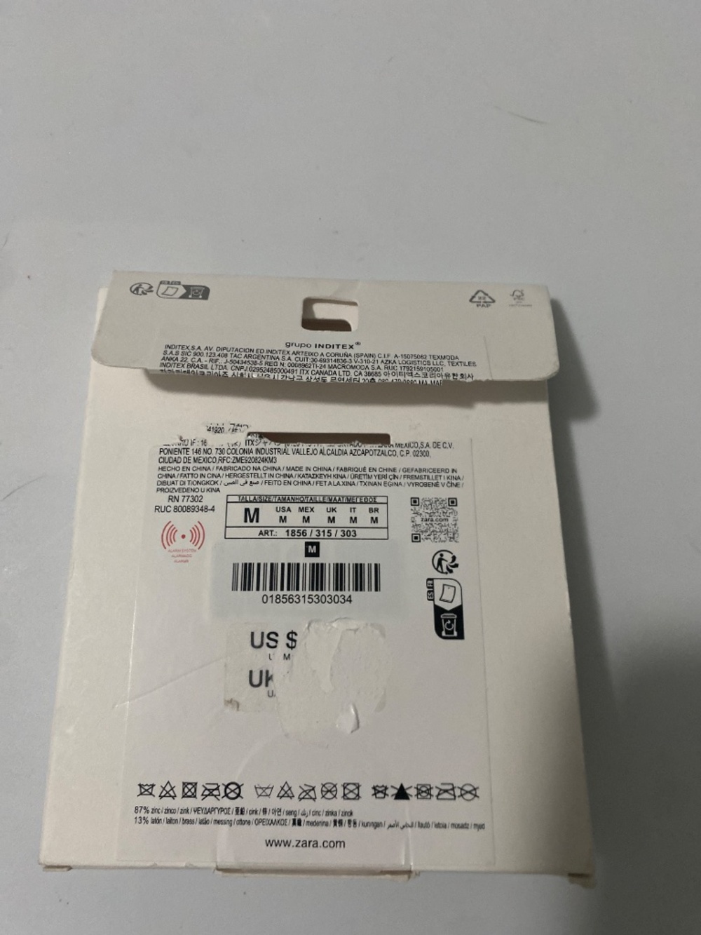 NWT Zara Geometric Raised Golden Earrings - Picture 6 of 6